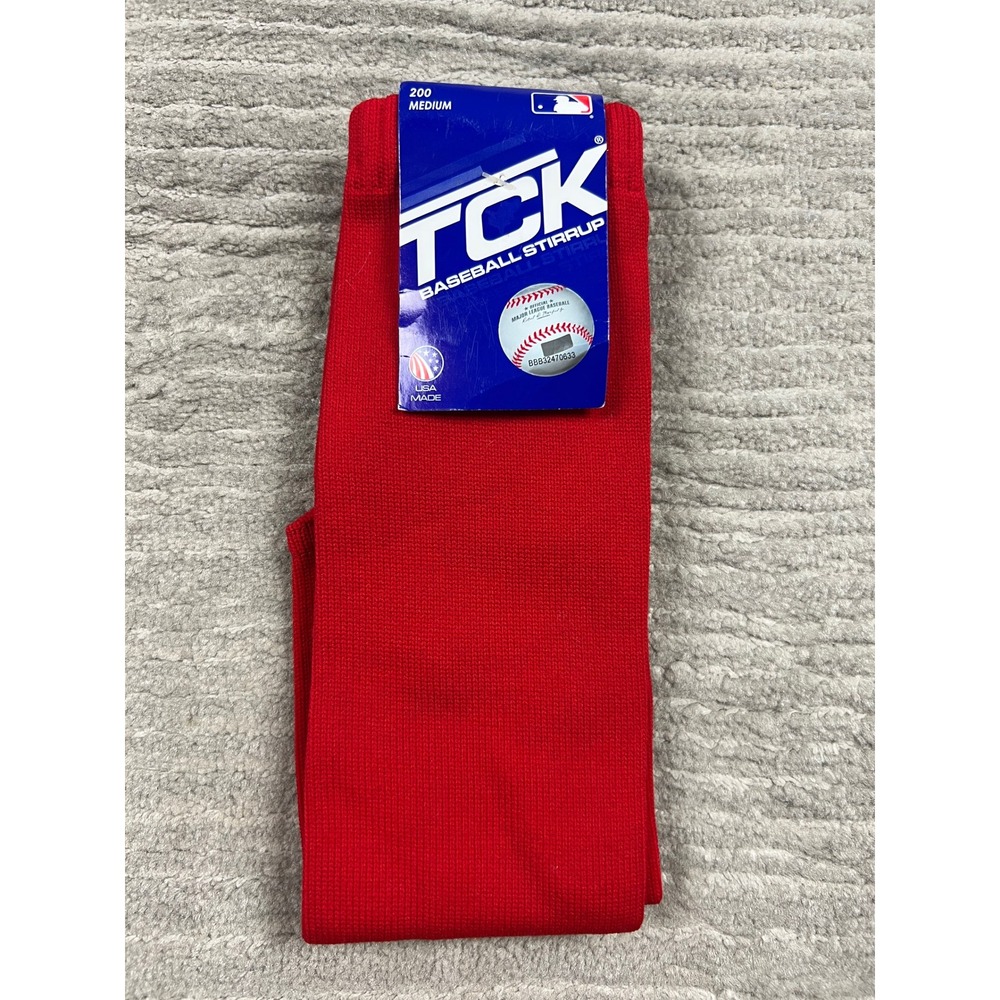 TCK Baseball Stirrup Unisex Medium Red 200 Series MLB Licensed USA Made Nylon
